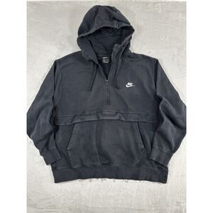 Nike Half-Zip Sportswear Fleece Hoodie Black Size XXL